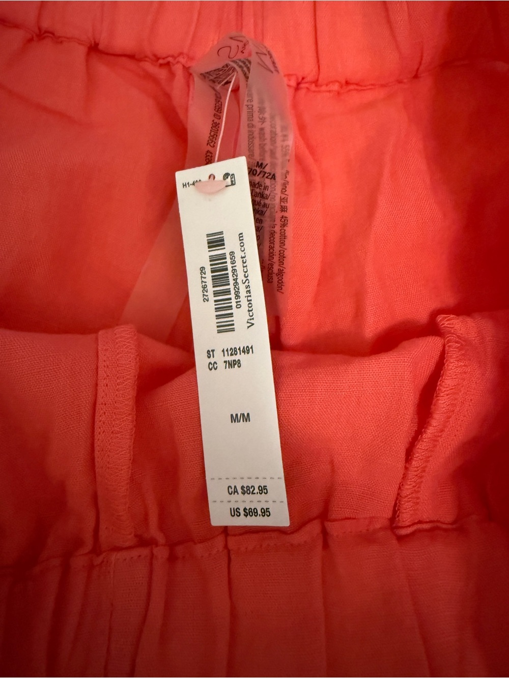 Victoria's Secret Coral Wide-Leg High-Waist Pants - Picture 3 of 3